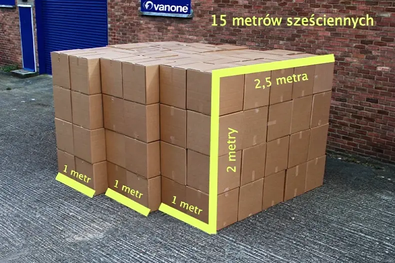 15 metrów sześciennych