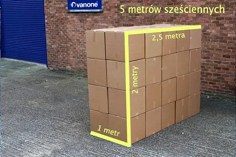 5 metrów sześciennych
