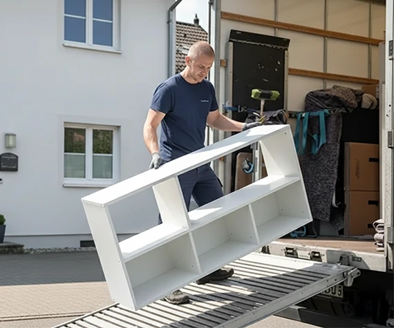 Driver is helping for loading and unloading